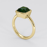 4.51 Ct. Bluish Green Sapphire Ring, 14K Yellow Gold 2