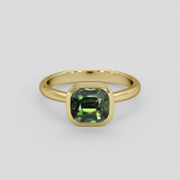3.04 Ct. Green Sapphire Ring, 14K Yellow Gold 1