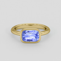 2.50 Ct. Blue Sapphire Ring, 14K Yellow Gold 1