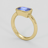 2.50 Ct. Blue Sapphire Ring, 14K Yellow Gold 2
