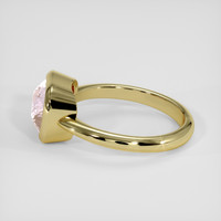 3.06 Ct. Peach Sapphire Ring, 14K Yellow Gold 4