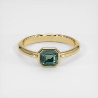 1.79 Ct. Bluish Green Sapphire Ring, 14K Yellow Gold 1