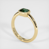 1.79 Ct. Bluish Green Sapphire Ring, 14K Yellow Gold 2