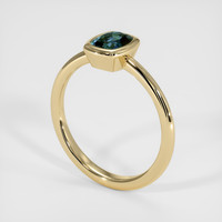 1.21 Ct. Bluish Green Sapphire Ring, 14K Yellow Gold 2