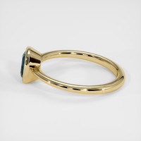 1.21 Ct. Bluish Green Sapphire Ring, 14K Yellow Gold 4