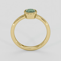 0.75 Ct. Bluish Green Sapphire Ring, 14K Yellow Gold 3