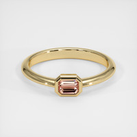 0.24 Ct. Peach Sapphire Ring, 14K Yellow Gold 1