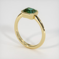 3.05 Ct. Bluish Green Sapphire Ring, 14K Yellow Gold 2