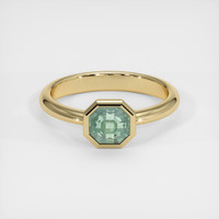1.54 Ct. Green Sapphire Ring, 14K Yellow Gold 1