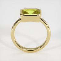 3.57 Ct. Greenish Yellow Sapphire Ring, 14K Yellow Gold 3