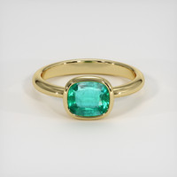 1.55 Ct. Emerald Ring, 18K Yellow Gold 1