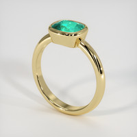 1.55 Ct. Emerald Ring, 18K Yellow Gold 2