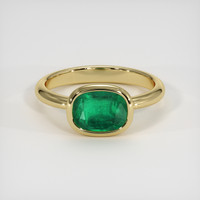 1.80 Ct. Emerald Ring, 18K Yellow Gold 1