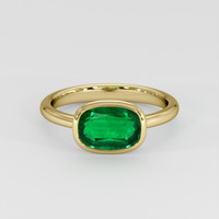 1.84 Ct. Emerald Ring, 18K Yellow Gold 1