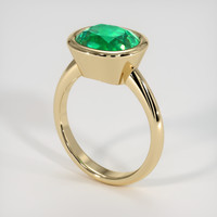 3.87 Ct. Emerald Ring, 18K Yellow Gold 2