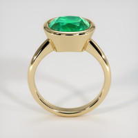 3.87 Ct. Emerald Ring, 18K Yellow Gold 3