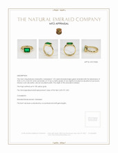 Men's Emerald Ring 1.53 Ct. 18K Yellow Gold Appraisal