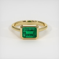 1.78 Ct. Emerald Ring, 18K Yellow Gold 1