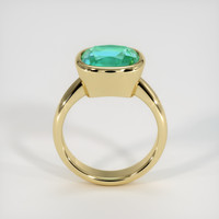 4.09 Ct. Emerald Ring, 18K Yellow Gold 3