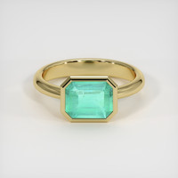 1.63 Ct. Emerald Ring, 18K Yellow Gold 1
