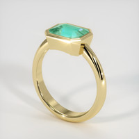 1.63 Ct. Emerald Ring, 18K Yellow Gold 2