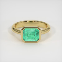 2.07 Ct. Emerald Ring, 18K Yellow Gold 1