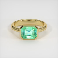2.20 Ct. Emerald Ring, 18K Yellow Gold 1