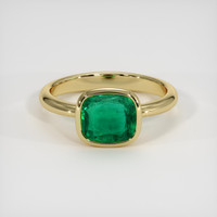 1.89 Ct. Emerald Ring, 18K Yellow Gold 1