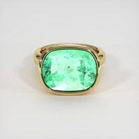 12.93 Ct. Emerald Ring, 18K Yellow Gold 1