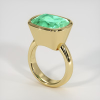 12.93 Ct. Emerald Ring, 18K Yellow Gold 2