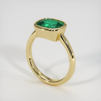 4.10 Ct. Emerald Ring, 18K Yellow Gold 2