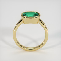 4.10 Ct. Emerald Ring, 18K Yellow Gold 3