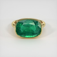 6.36 Ct. Emerald Ring, 18K Yellow Gold 1