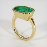 6.36 Ct. Emerald Ring, 18K Yellow Gold 2