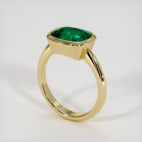 4.27 Ct. Emerald Ring, 18K Yellow Gold 2