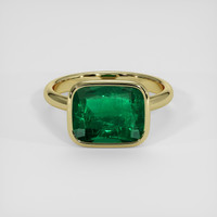 3.29 Ct. Emerald Ring, 18K Yellow Gold 1