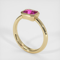 1.32 Ct. Pink Sapphire Ring, 18K Yellow Gold 2
