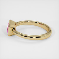 1.32 Ct. Pink Sapphire Ring, 18K Yellow Gold 4