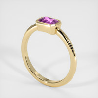 0.70 Ct. Pink Sapphire Ring, 18K Yellow Gold 2