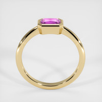 0.70 Ct. Pink Sapphire Ring, 18K Yellow Gold 3