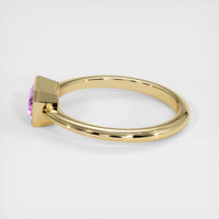 0.70 Ct. Pink Sapphire Ring, 18K Yellow Gold 4