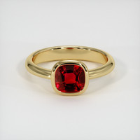 1.30 Ct. Ruby Ring, 18K Yellow Gold 1