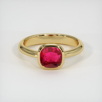 2.16 Ct. Ruby Ring, 18K Yellow Gold 1