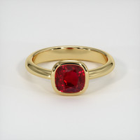 1.55 Ct. Ruby Ring, 18K Yellow Gold 1