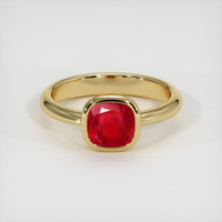 1.54 Ct. Ruby Ring, 18K Yellow Gold 1