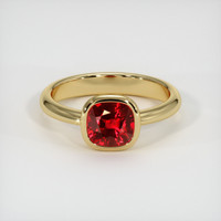 1.42 Ct. Ruby Ring, 18K Yellow Gold 1