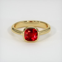 1.04 Ct. Ruby Ring, 18K Yellow Gold 1