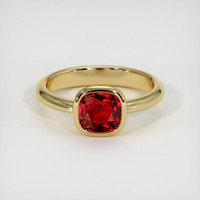 1.53 Ct. Ruby Ring, 18K Yellow Gold 1