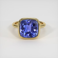 6.09 Ct. Violet Sapphire Ring, 18K Yellow Gold 1