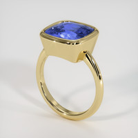 6.09 Ct. Violet Sapphire Ring, 18K Yellow Gold 2